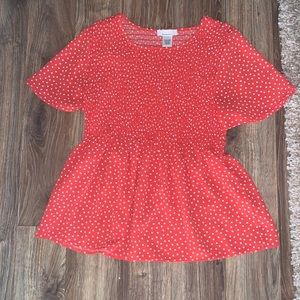 Polka Dot Flowy Shirt